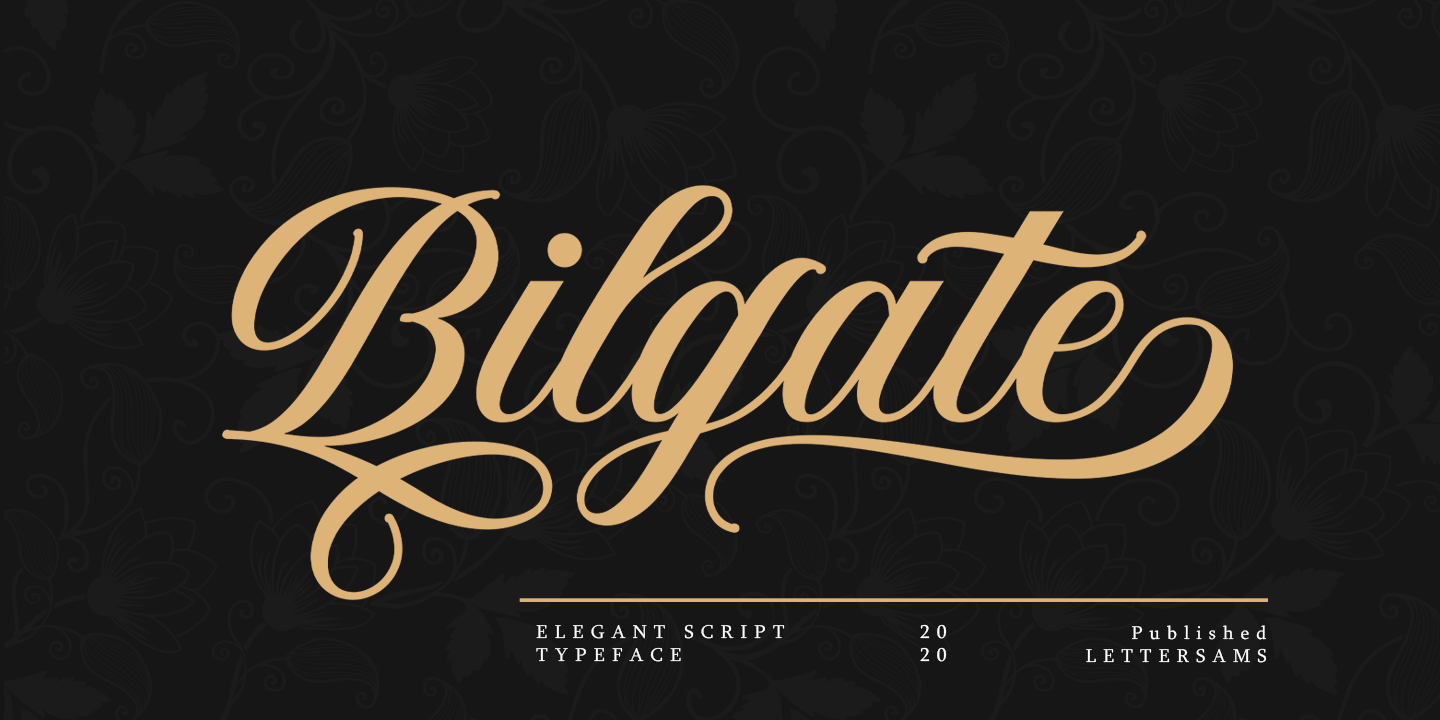 Пример шрифта Bilgate Script